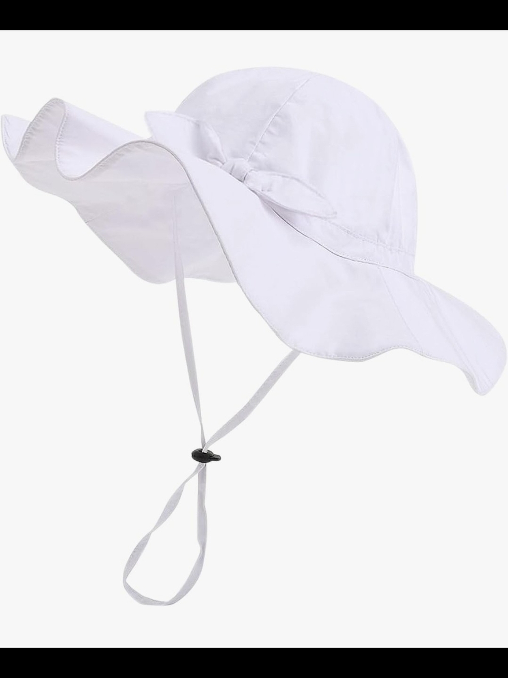 2x Baby Girl Sun Hat with UPF 50+ Outdoor Adjustable Beach Hat with Wide Brim - Picture 1 of 4
